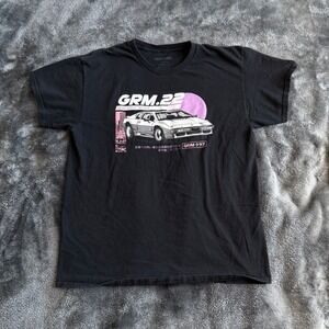 Grim Days Sport GRM.22 Black Graphic T-Shirt Mens Large Japanese Car Streetwear